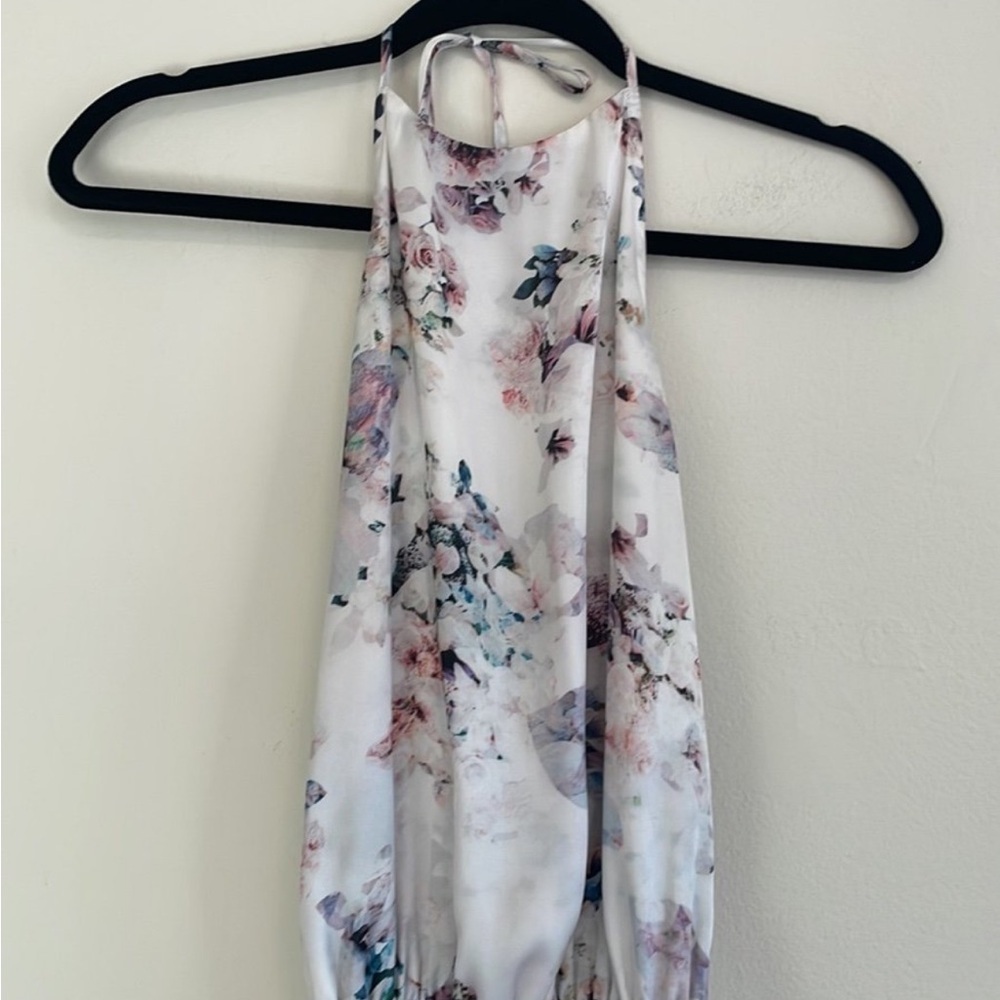 Show Me Your MuMu White Floral Heather Halter Dress size small - Picture 3 of 8